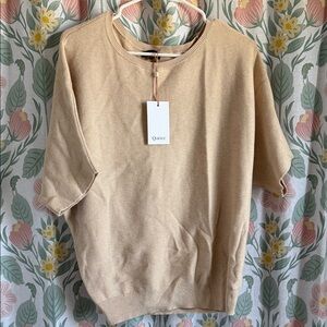 Quince Tan Knit Top